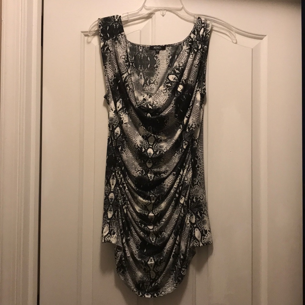 Large black and gray sleeveless top